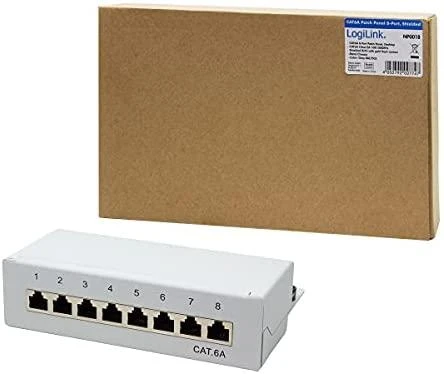 LogiLink Patchpanel kat. 6A, 8 prievadų, ekranuotas STP, rutulinis (NP0018)