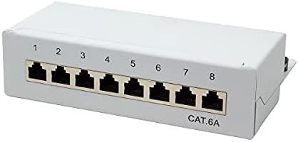LogiLink Patchpanel kat. 6A, 8 prievadų, ekranuotas STP, rutulinis (NP0018)