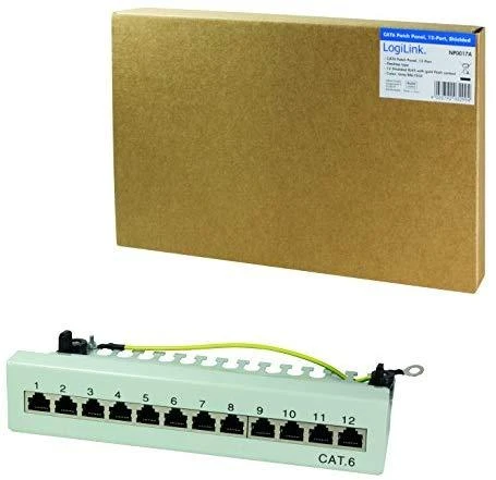 LogiLink Lankstinukas 12x RJ- 45 Cat.6 Pilka (NP0017A)