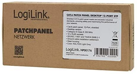 LogiLink Lankstinukas 12x RJ- 45 Cat.6 Pilka (NP0017A)