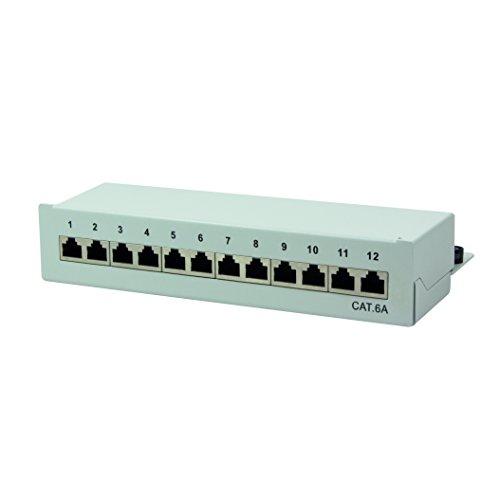 LOGILINK NP0019 LOGILINK- Patch Panel Desktop Cat.6A STP 12 jungtys, pilkas