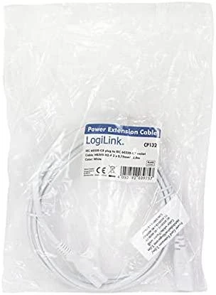 Maitinimo kabelis LogiLink 8 mm pailgėjimas, baltas (CP132)