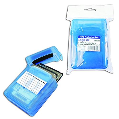 2,5" HDD apsaugos dėžutė 2 HDD, mėlynas Logilink