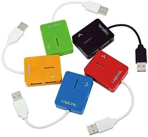 LogiLink Prisijungti | USB 2.0 Hub 4-Port, Smile, Mėlyna