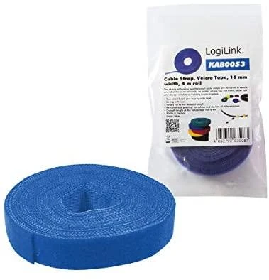 Logilink KAB0053 Cable Strap, Velcro Tape, 4m, Mėlyna | Logilink