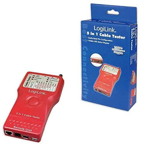 „Logilink“ kabelio testeris „5 viename“ su nuotoliniu įrenginiu