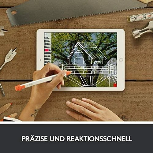 Logitech Crayon, rašiklis (sidabrinis / oraninis, visiems iPad išleistiems nuo 2018 m.)