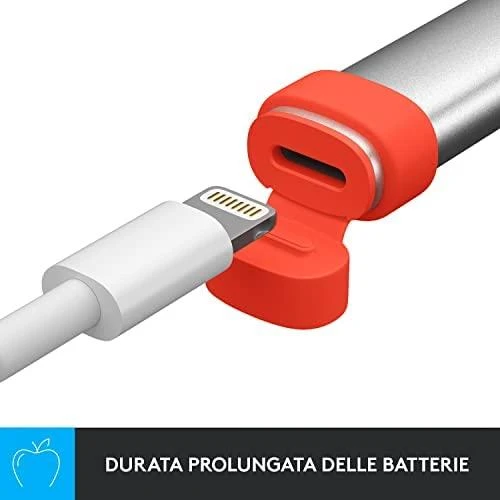 Logitech Crayon, rašiklis (sidabrinis / oraninis, visiems iPad išleistiems nuo 2018 m.)