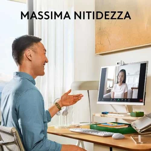Internetinė kamera Logitech BRIO 100, baltos spalvos