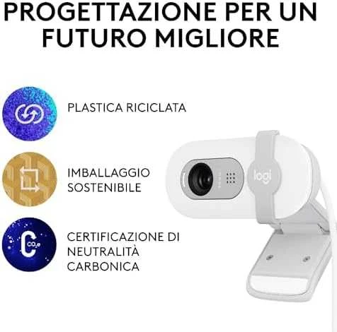 Internetinė kamera Logitech BRIO 100, baltos spalvos