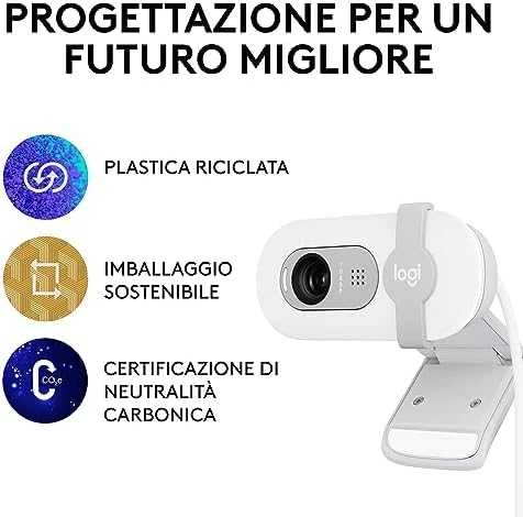 Internetinė kamera Logitech BRIO 100, baltos spalvos