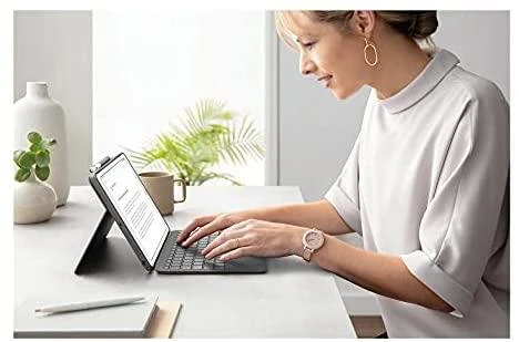 Logitech Combo Touch mobiliojo įrenginio klaviatūra QWERTZ Vokiečių Grafitas Smart Connector