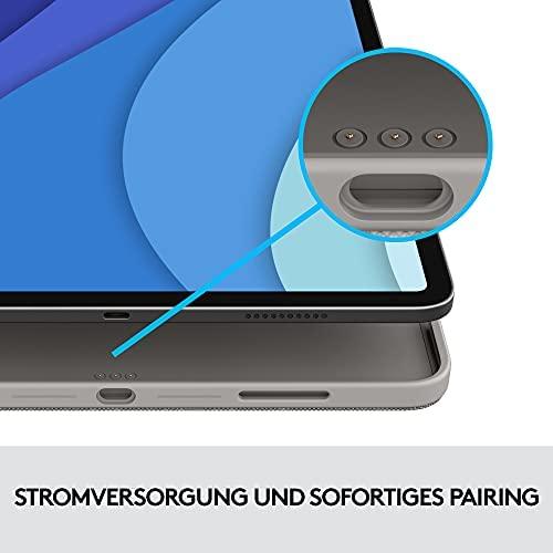 Logitech Combo Touch skirta Apple iPad Pro (2021) 12.9 col. - Dėklas su klaviatūra ir jutikliniu kilimėliu (vokiečių k.)