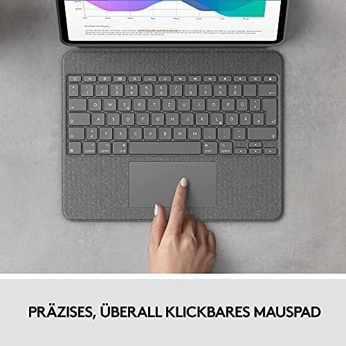 Logitech Combo Touch skirta Apple iPad Pro (2021) 12.9 col. - Dėklas su klaviatūra ir jutikliniu kilimėliu (vokiečių k.)