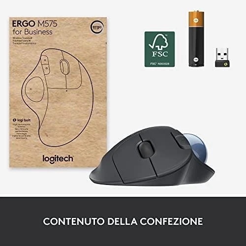 Pelė LOGITECH ERGO M575 verslui - Graphite - Emea