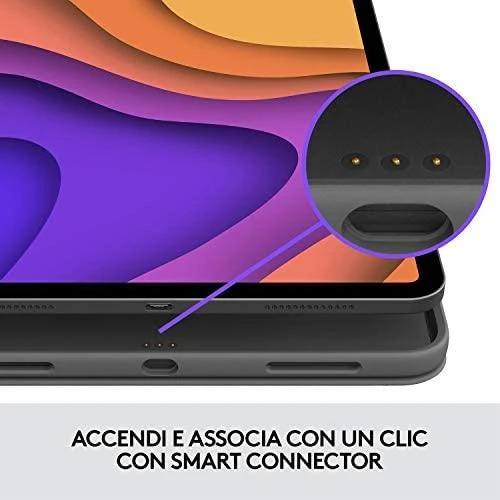 Logitech Folio Touch dėklas skirtas iPad Air 4 Gen. (Klaviatūros kalba – Vokiečių)