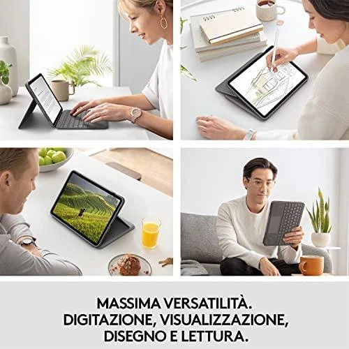 Logitech Folio Touch dėklas skirtas iPad Air 4 Gen. (Klaviatūros kalba – Vokiečių)
