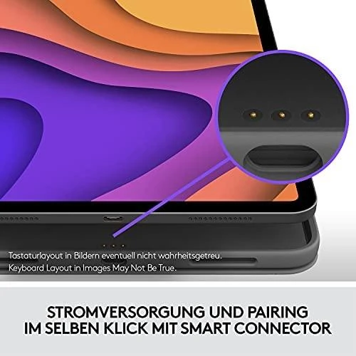 Logitech Folio Touch dėklas skirtas iPad Air 4 Gen. (Klaviatūros kalba – Vokiečių)