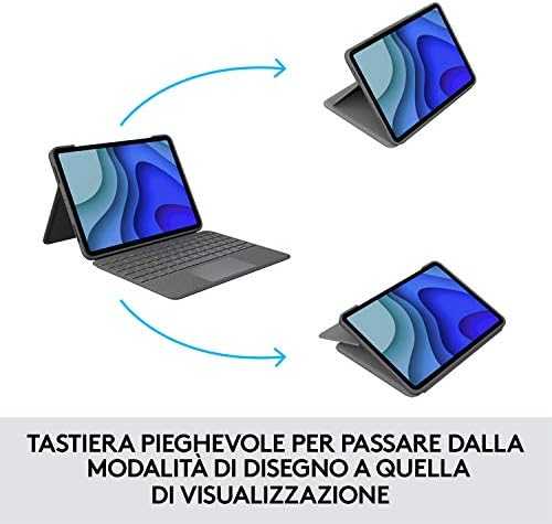 „Logitech Folio Touch IT-Layout“, skirta „Apple 11 iPad Pro“ (1G/2G), grafito spalvos