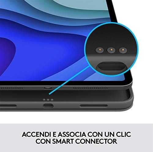 „Logitech Folio Touch IT-Layout“, skirta „Apple 11 iPad Pro“ (1G/2G), grafito spalvos