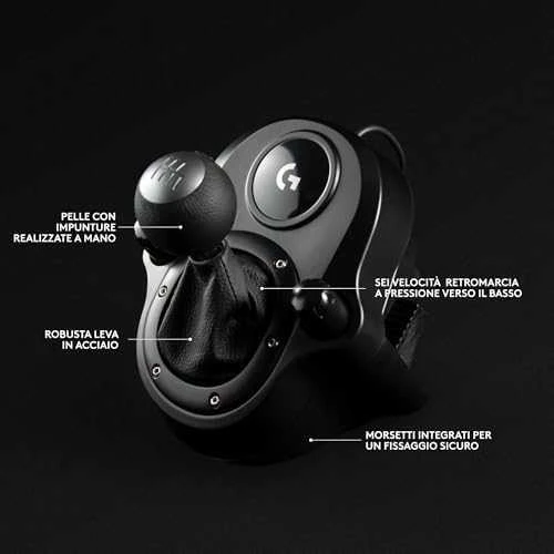 Logitech G29 SE Driving Force žaidimų vairas su pedalais, su „Force Feedback“ technologija + Logitech G Driving Force pavarų perjungimo svirtis, skirta PS5, PS4 ir PC (991-000557)