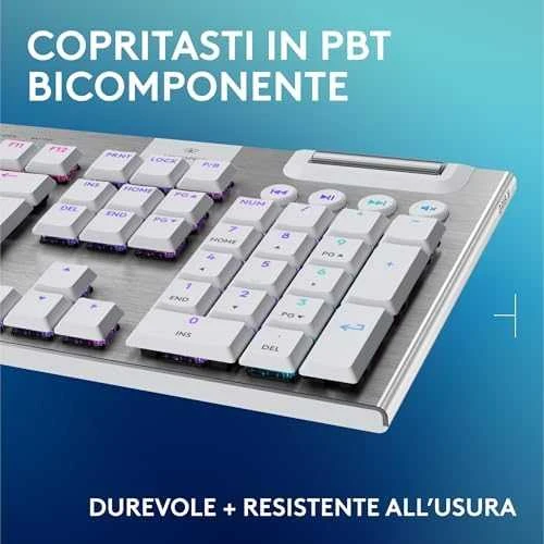 Logitech G915 X Lightspeed belaidė mechaninė klaviatūra | US, TACTILE SWITCHES | Balta