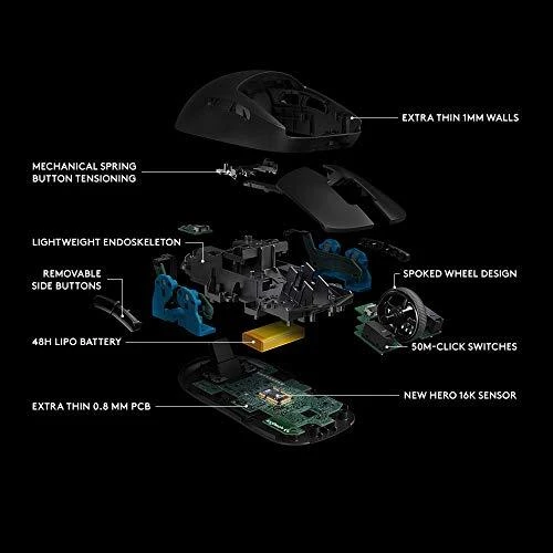 Belaidė žaidimų pelė Logitech G Pro, juodos spalvos (‎910-005272)