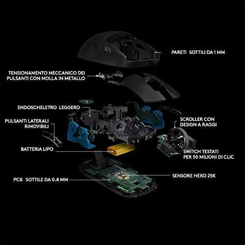 Belaidė žaidimų pelė Logitech G Pro, juodos spalvos (‎910-005272)