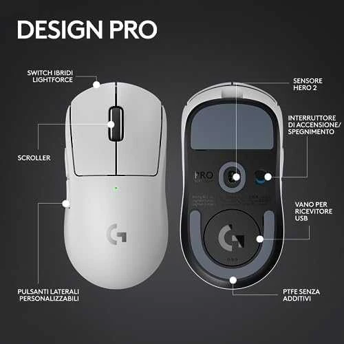 Logitech G PRO X 60 Wireless - US INT'L išdėstymas - GX Optical Tactile Switches - Baltas (Balta) Optinė Belaidė Žaidimų Klaviatūra