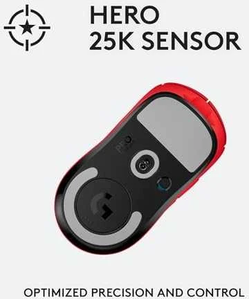 Belaidė žaidimų pelė Logitech G PRO X SUPERLIGHT, raudona