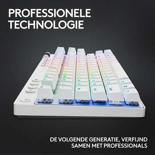 Žaidimų klaviatūra Logitech G Pro X TKL Lightspeed, US išdėstymas, Baltos spalvos