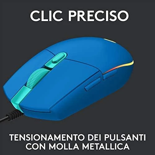 Žaidimų pelė Logitech G203 Lightsync RGB, Mėlyna