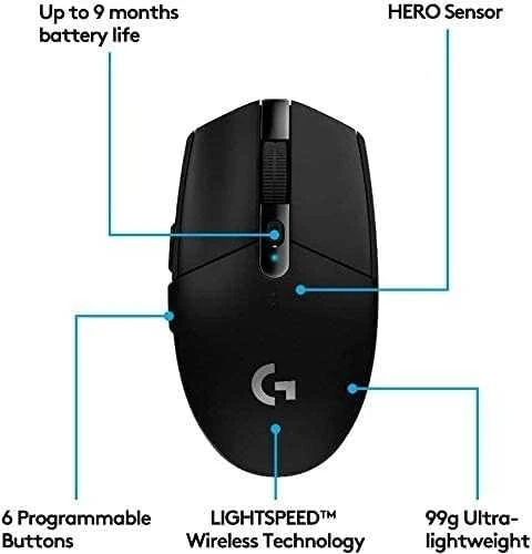 Pelė žaidimams Logitech G305, juodos spalvos