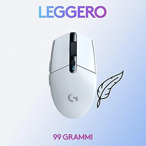 Belaidė žaidimų pelė Logitech G305 Hero, Lightspeed, Balta