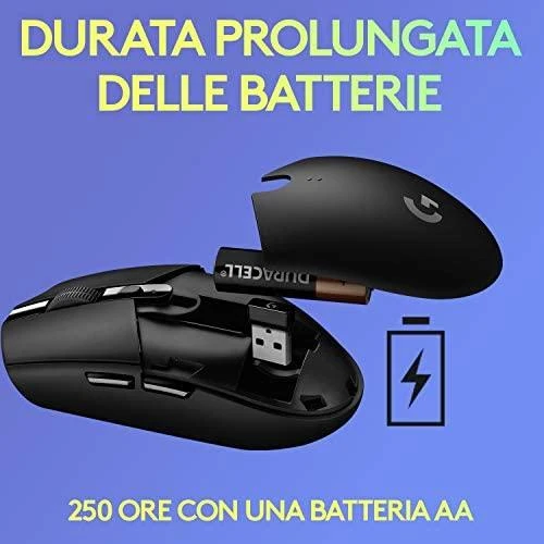 Belaidė žaidimų pelė Logitech G305 Hero, Lightspeed, Alyvinė