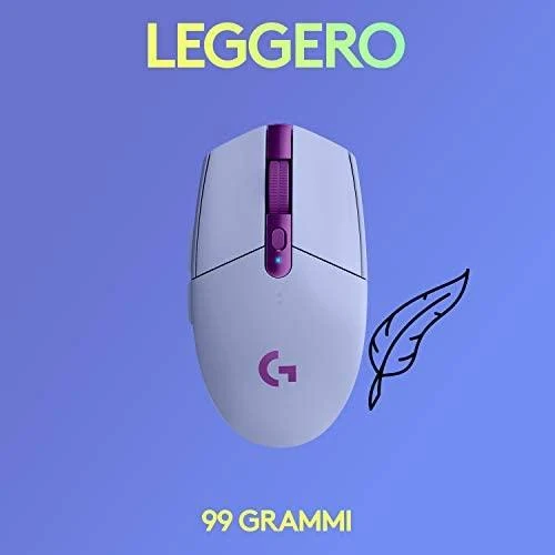 Belaidė žaidimų pelė Logitech G305 Hero, Lightspeed, Alyvinė