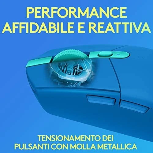 Belaidė pelė žaidimams Pelė Logitech G305 Lightspeed, mėlyna