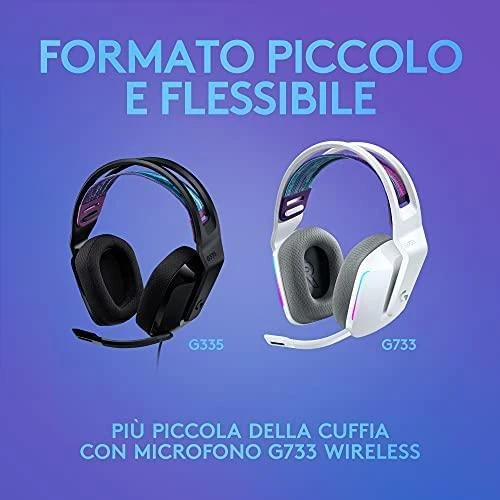 Laidinės žaidimų ausinės Logitech G335, juodos spalvos