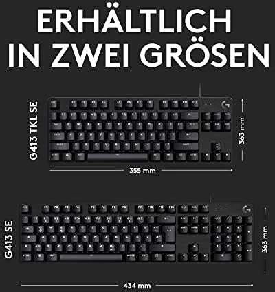 Klaviatūra Logitech G413 TKL SE - Juodas DEU CENTRAL -