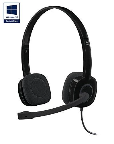 Logitech H151 juodos ausinės su mikrofonu