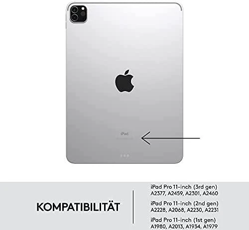 Logitech 920-010142 mobiliojo įrenginio klaviatūra QWERTZ Vokiečių Smart Connector Pilka