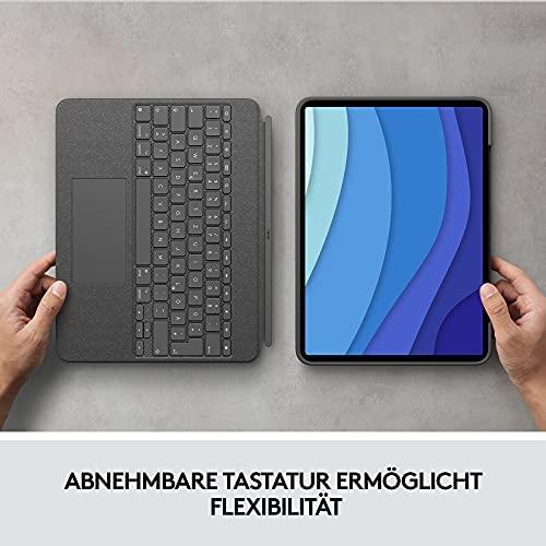 Logitech Combo Touch skirta Apple iPad Pro (2021) 12.9 col. - Dėklas su klaviatūra ir jutikliniu kilimėliu (vokiečių k.)
