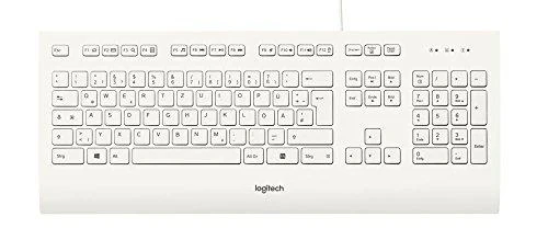Laidinė klaviatūra Logitech K280E, Išdėstymas: DE, Baltos spalvos