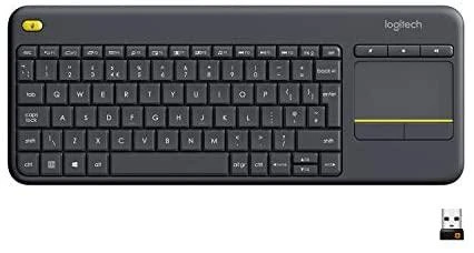 Belaidė klaviatūra Logitech K400 Plus su jutikliniu kilimėliu, US išdėstymas, Juoda