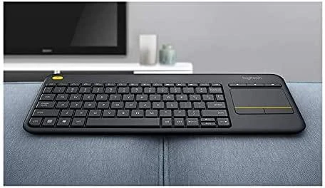 Belaidė klaviatūra Logitech K400 Plus su jutikliniu kilimėliu, US išdėstymas, Juoda