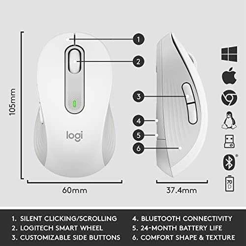 Klaviatūra Logitech Klaviatūros ir pelės rinkinys Signature MK650 Combo For Business - Baltas