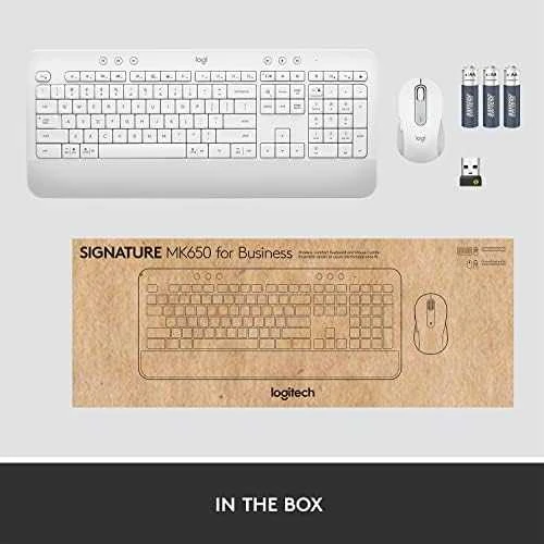 Klaviatūra Logitech Klaviatūros ir pelės rinkinys Signature MK650 Combo For Business - Baltas