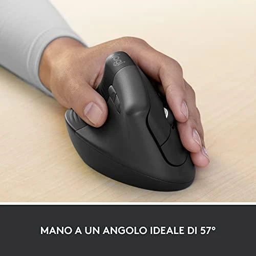 Pelė LOGITECH LIFT verslui LEFT - GRAPHITE / Juodas - EMEA