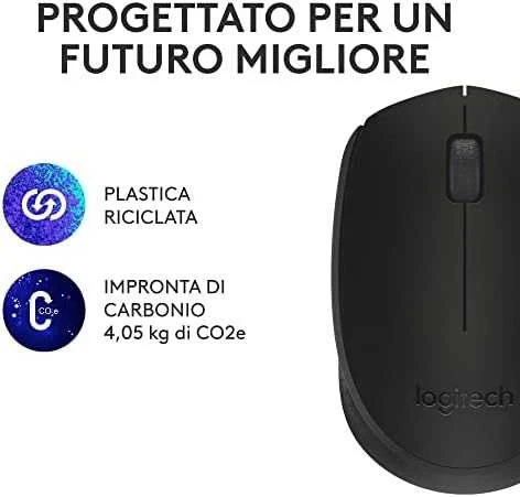 Belaidė pelė Logitech M171, Juoda