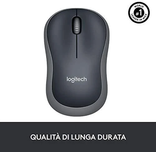 Bevielė pelė Logitech M185 pilka